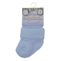 PRS07-B: Blue 2 Pack Premature Turnover Socks